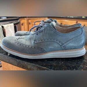 Cole Haan Men's Blue Leather Oxfords